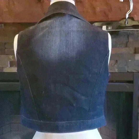 Distressed denim vest - Picture 2 of 4